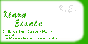 klara eisele business card